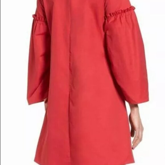 Halogen Bold Red Parachute Sleeve Shift Dress β Womenβs Size Small - Picture 3 of 10